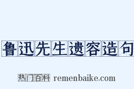 鲁迅先生遗容造句是什么意思的图片